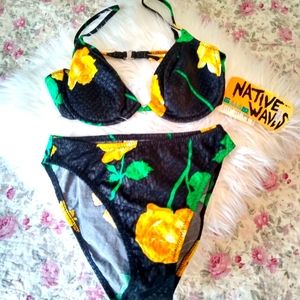 Native Waves floral bikini